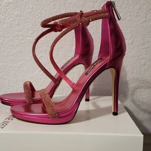 Nine West Pink Strappy Heels